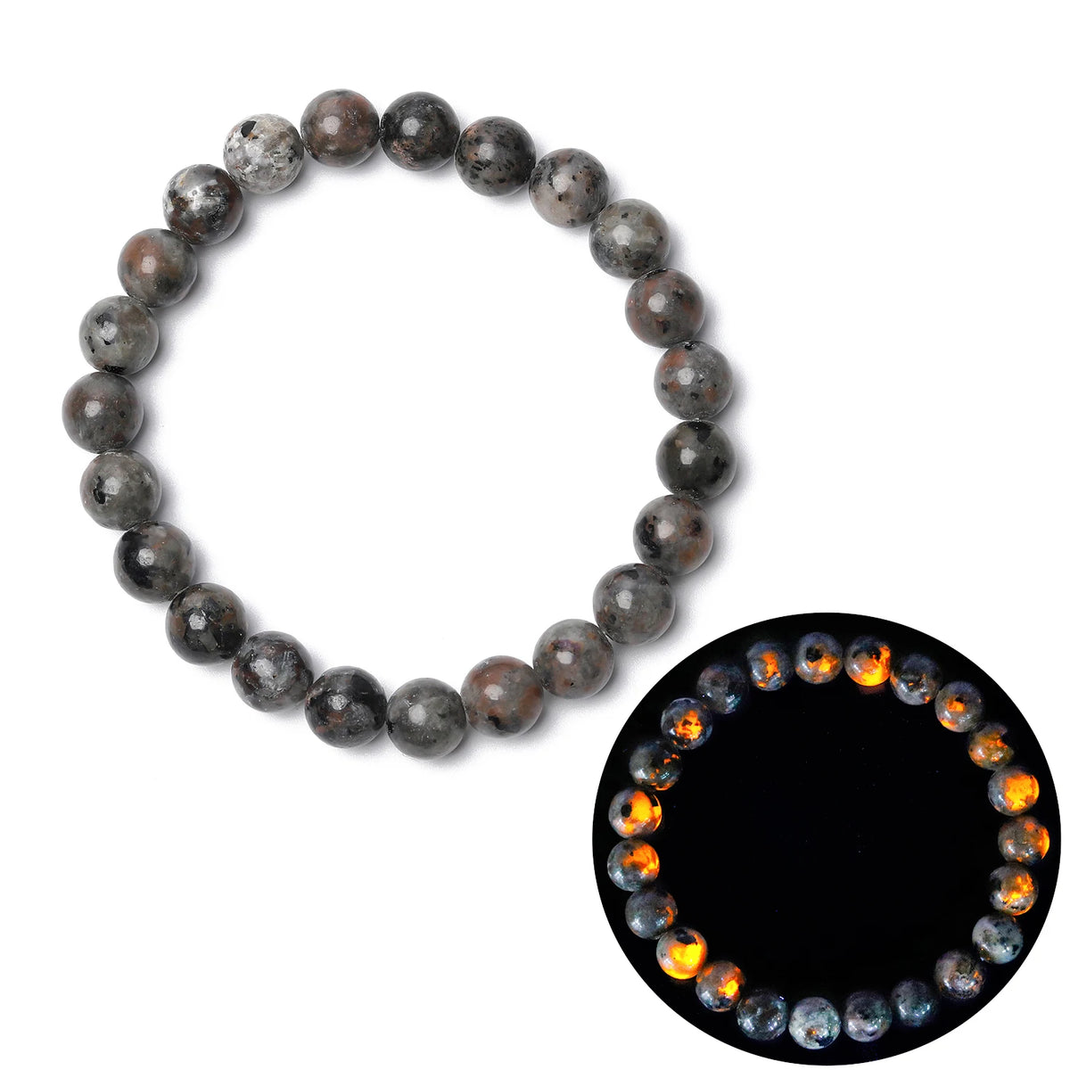 Bracelet Round Flame-Style Stone Beaded Stretch DIY Jewelry Making