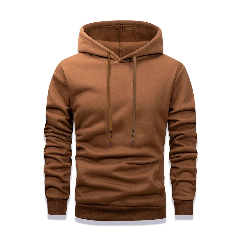 Hoodie Men's Pullover Fleece Drawstring Kangaroo Pocket Casual Warm 8 Colors