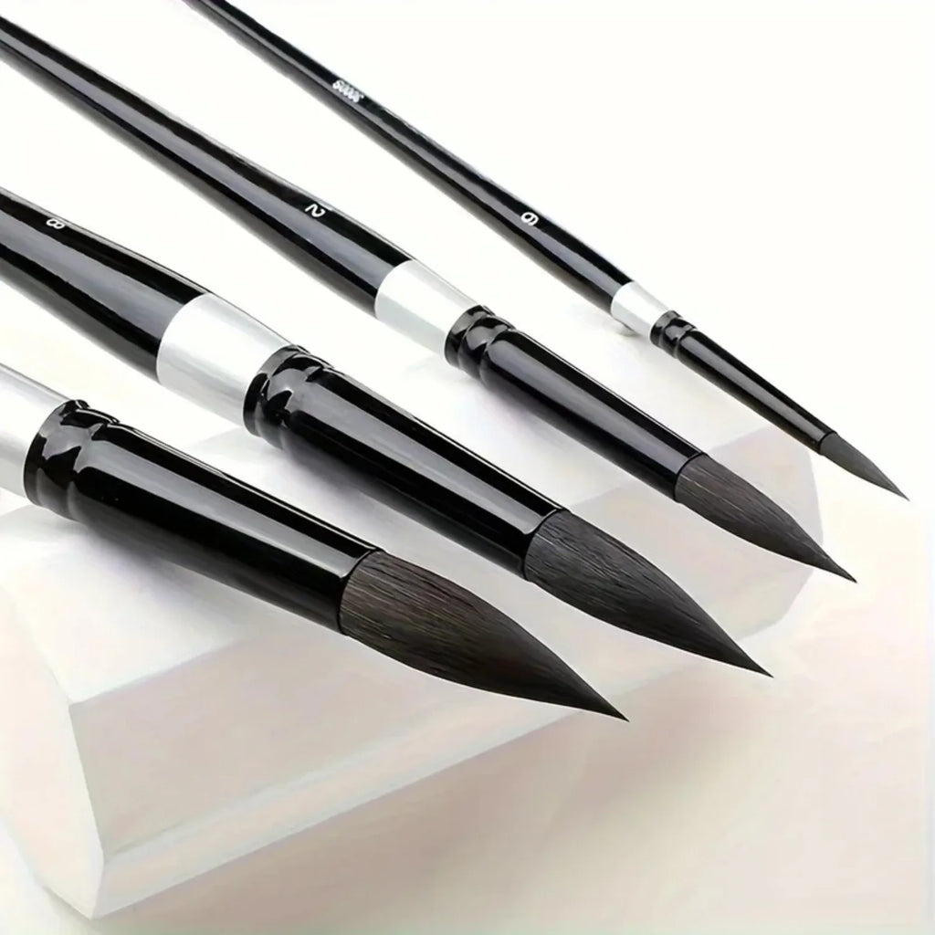 7-Piece Squirrel Hair Painting Brush Set — Round & Pointed Tips
