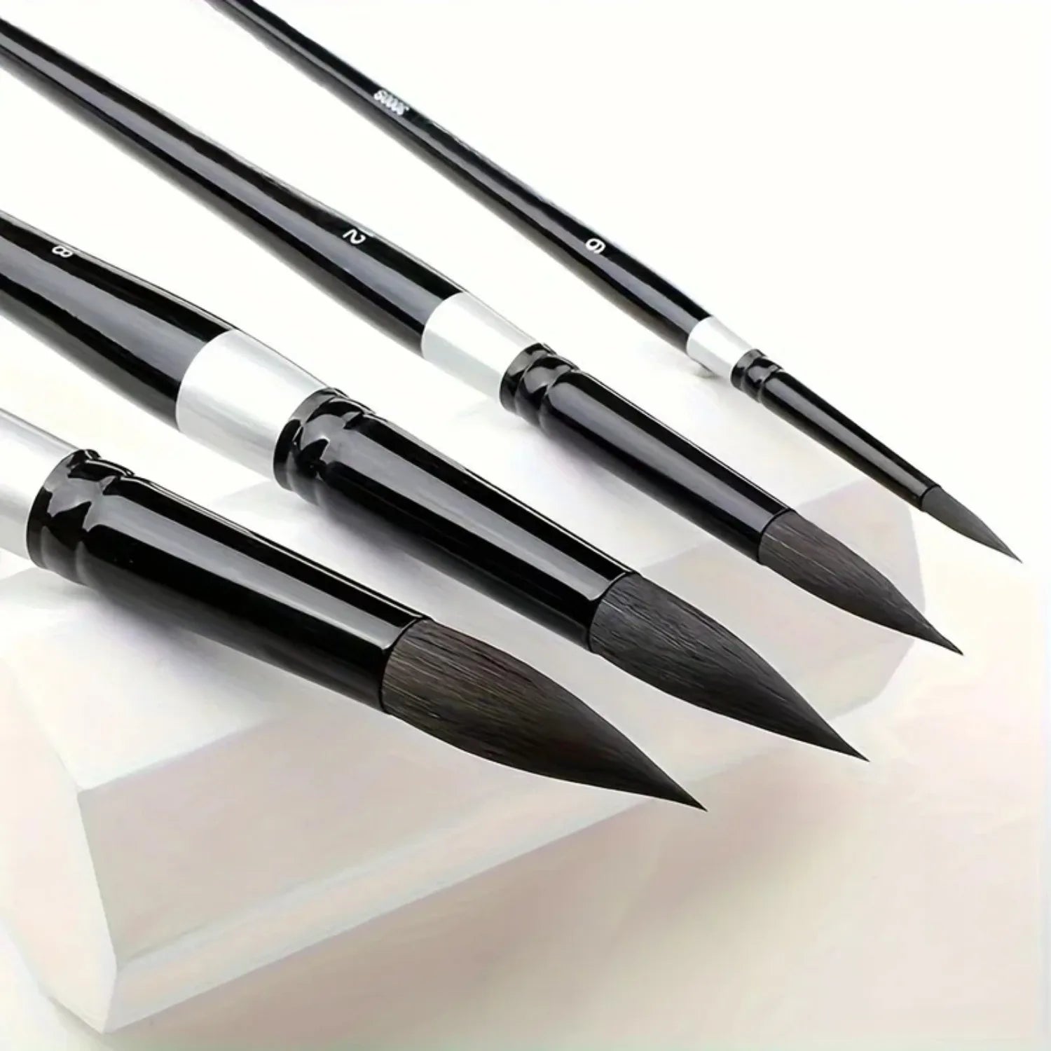 7-Piece Squirrel Hair Painting Brush Set — Round & Pointed Tips