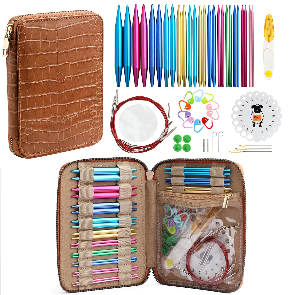 Crochet Tool Set, Hooks & Needlecraft Accessories for Handmade Yarn Crafts
