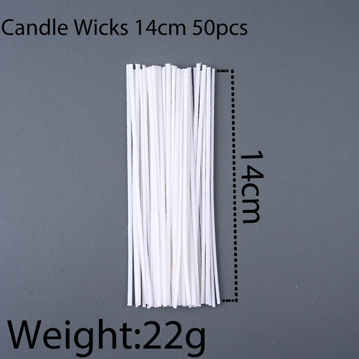 Candle Wicks, Waxed Cotton — 50 Pack, 2 to 8 in (5 to 20cm), Smokeless