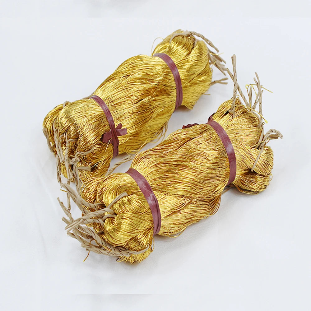 Embroidery Thread, Gold-Colored for Handmade Needlework & Stitching Crafts