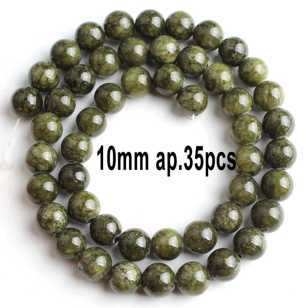 Stone Beads Green Jade-Style Faceted Mixed Shapes for DIY Jewelry Making