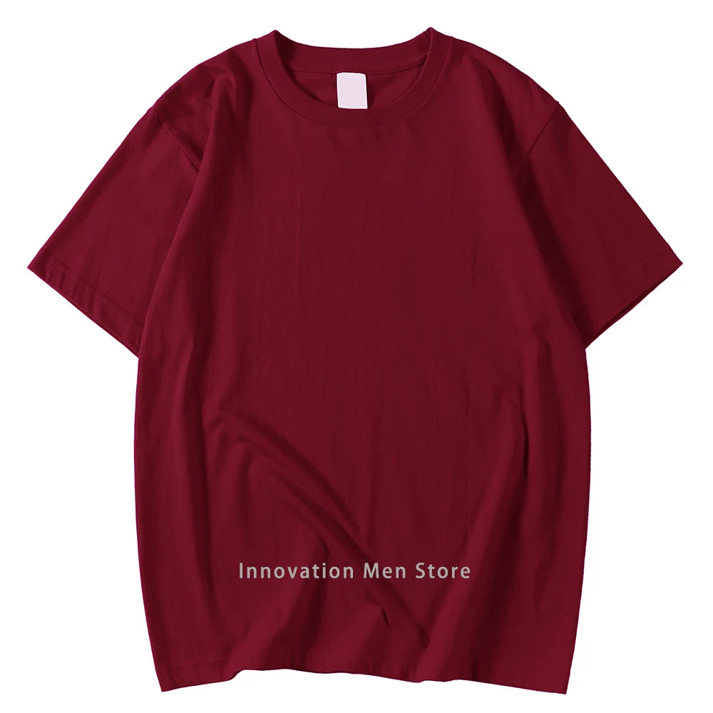 T-Shirt Unisex Cotton Solid Color Oversized Basic Tee 14 Vibrant Colors