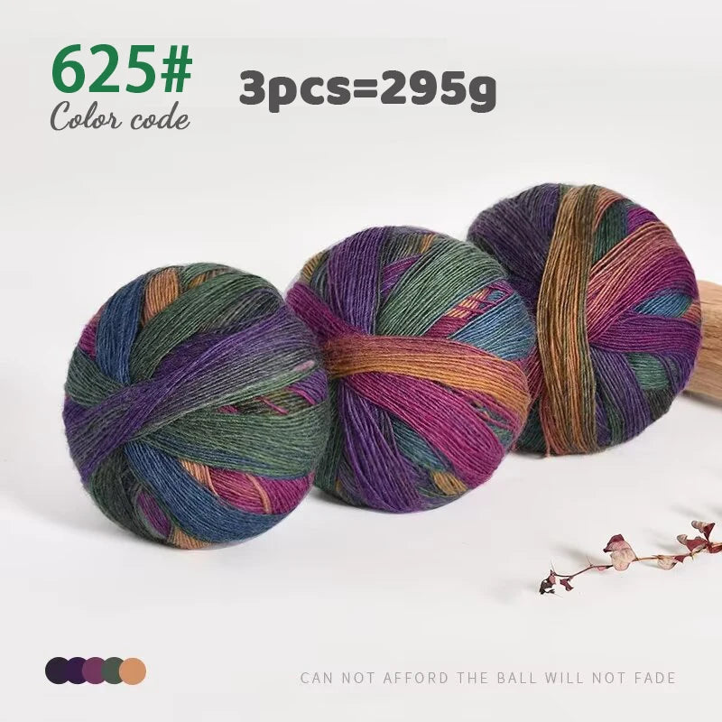 Yarn, Rainbow Gradient for Handmade Shawls, Sweaters, Hats & Knitwear