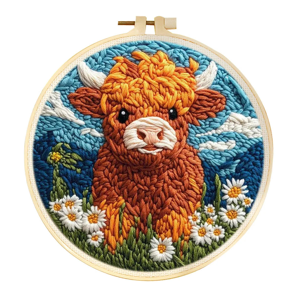 Punch Needle Kit, Animal Patterns with Hoop for Beginner Embroidery Crafts