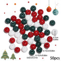 Glass Beads Round Christmas White Green Red Colors for DIY Jewelry Making
