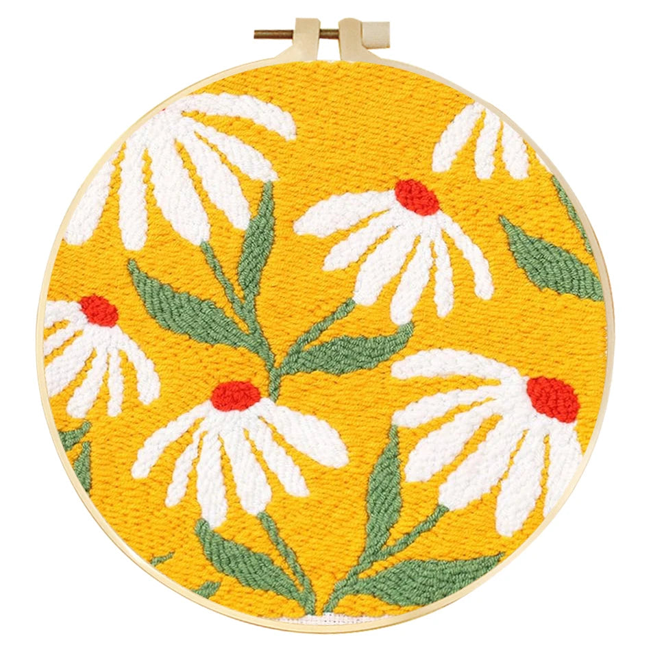 Punch Needle Kit, SDOYUNO Flowers for Beginner Embroidery & Yarn Painting