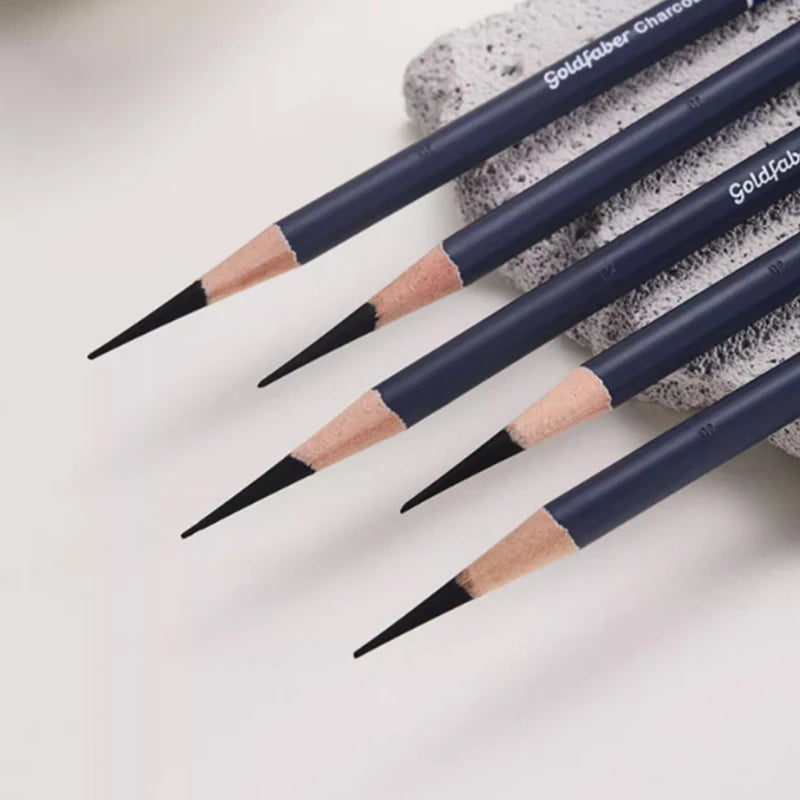 Faber-Castell Goldfaber Charcoal Pencils — 5 or 10 Piece Mixed Set
