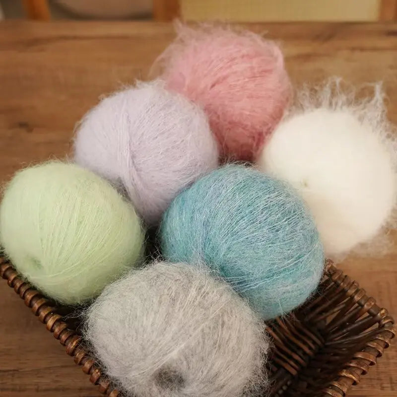 Yarn, Colorful Long-Pile for Knitting Sweaters, Coats, Shawls & Accessories