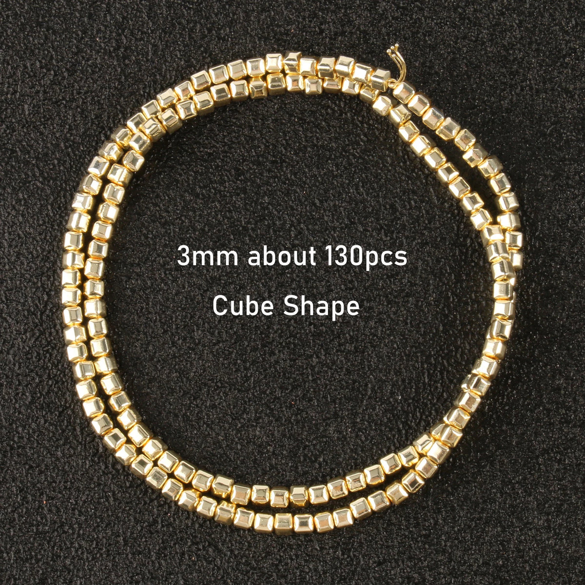 Stone Beads Gold-Tone Hematite-Style Mixed Shapes for DIY Jewelry Making