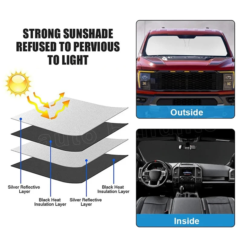 Auto Folding Sun Shade Windshield Car Sun Shade UV Protector