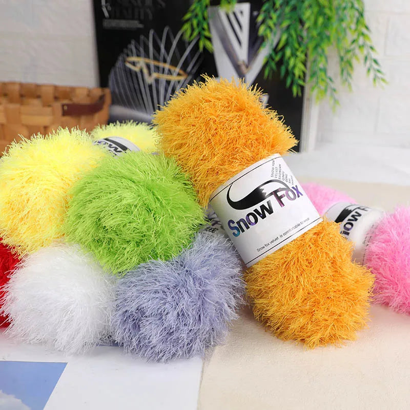 Yarn, Faux Fur Eyelash Texture for Knitting Coats, Scarves, Hats & Vests