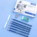 NYONI Matte Sketch Pencil Set — Iron Case, Eraser & Blending Stump Included