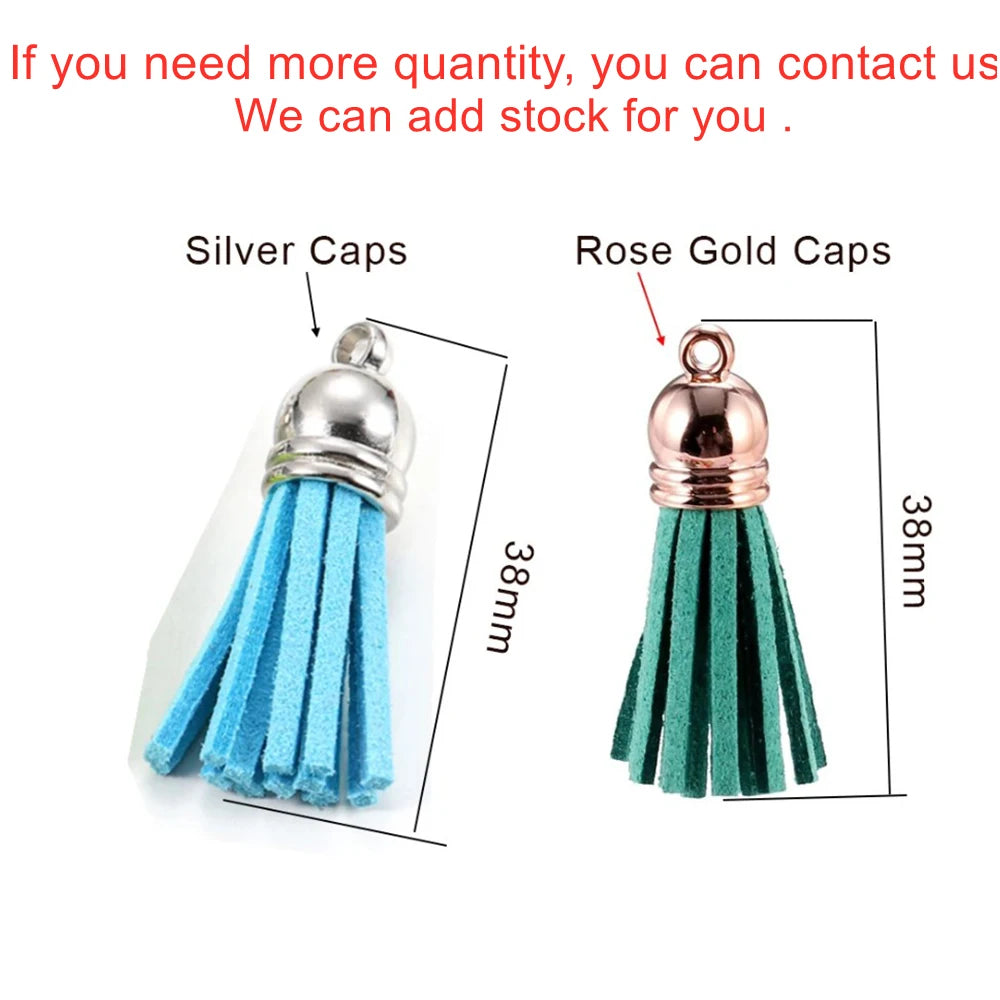 Keychain Findings Leather Tassel Fringe Strap Fiber Fringe Suede Craft Supplies
