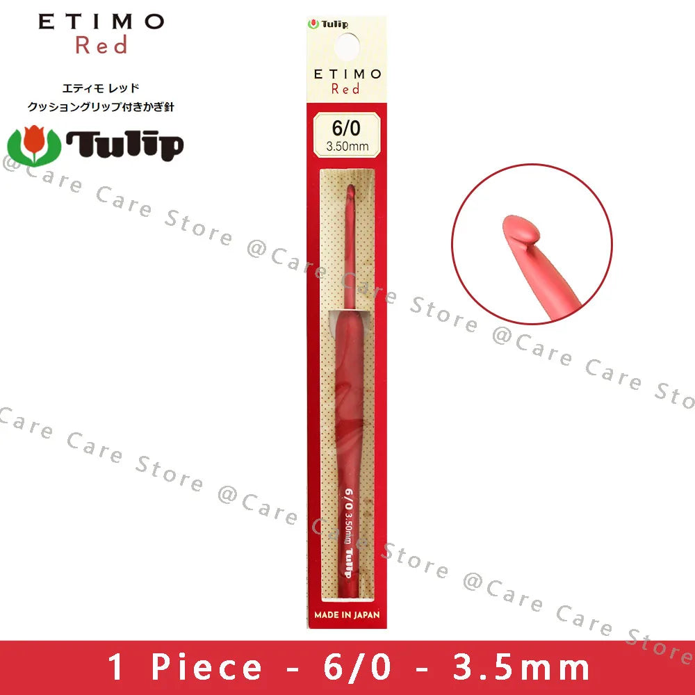 Crochet Hook, Tulip Etimo Red for Handmade Yarn & Needlework Projects