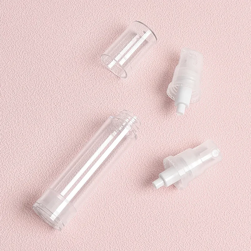 Airless Pump and Spray Bottle Set Empty Clear Travel Cosmetic Containers