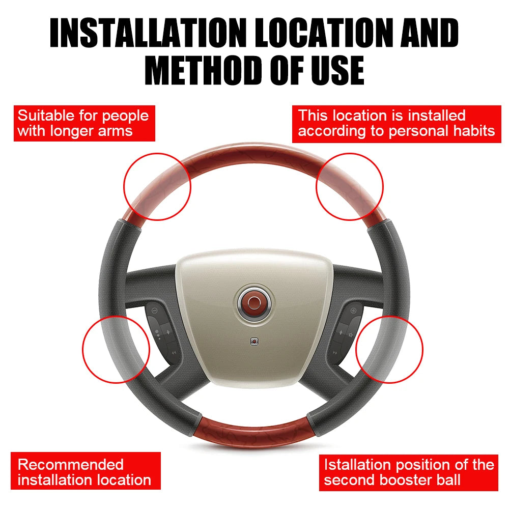 Labor Saving Car Steering Wheel Steering Wheel Cover Anti-Slip Comfort