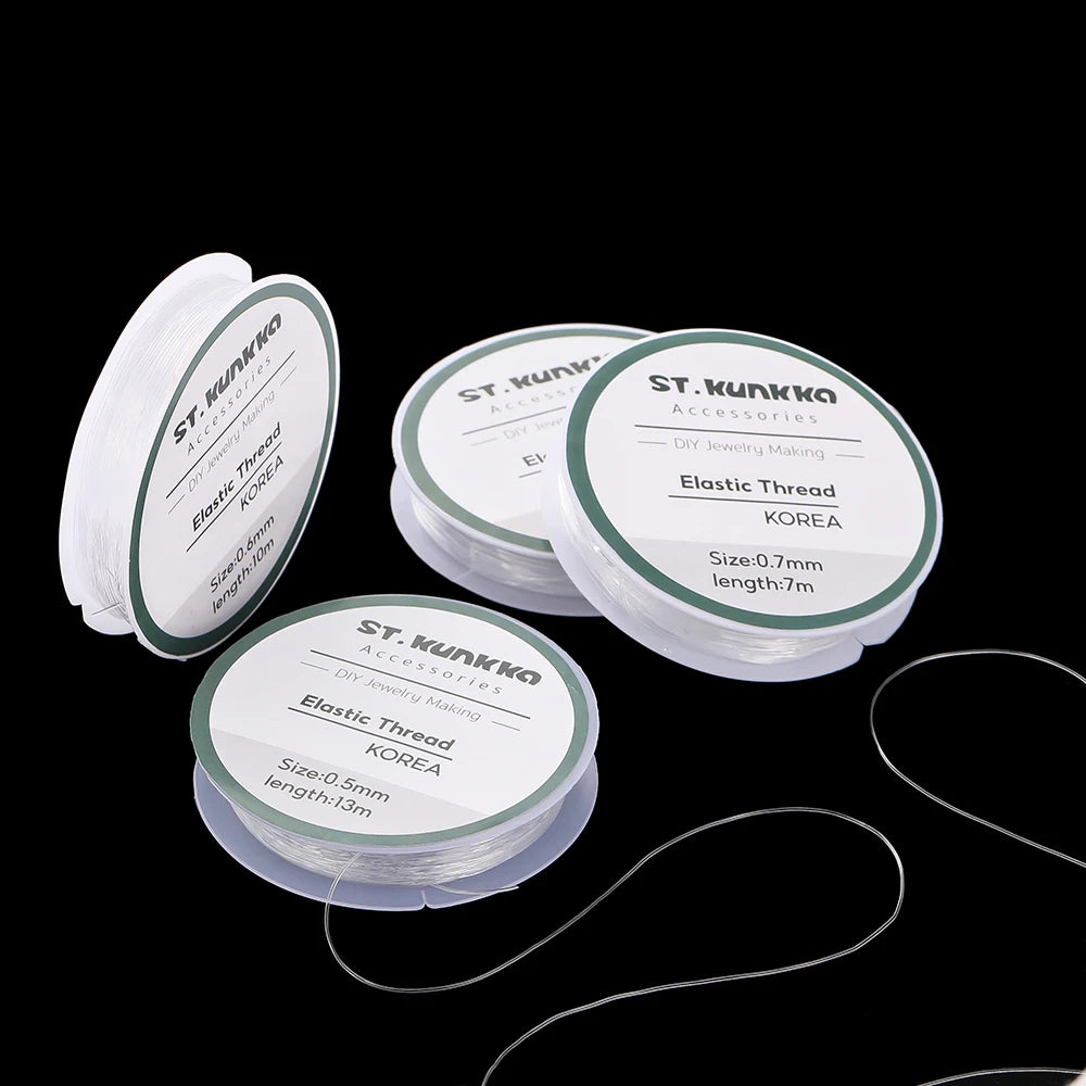 Elastic Beading Cord Clear Rubber Stringing Line DIY Jewelry Making