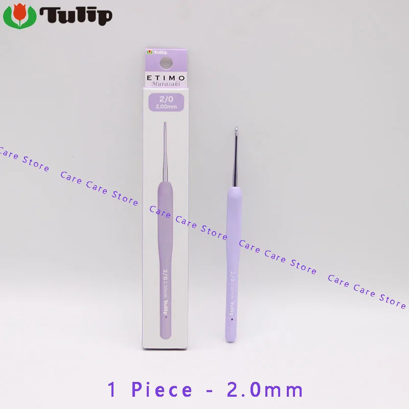 Crochet Hook, Tulip Etimo Murasaki Cushion Grip for Handmade Yarn Crafts