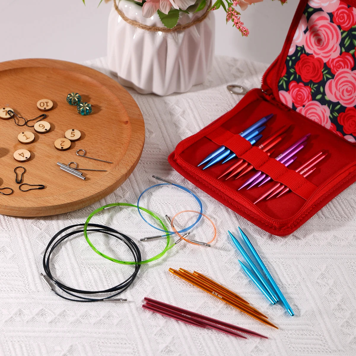 Crochet Hook Set with Storage Bag for Beginner Needlecraft Projects