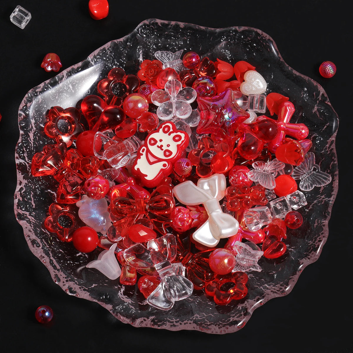 Acrylic Beads Assorted Flower Butterfly Heart Shapes for DIY Jewelry Making