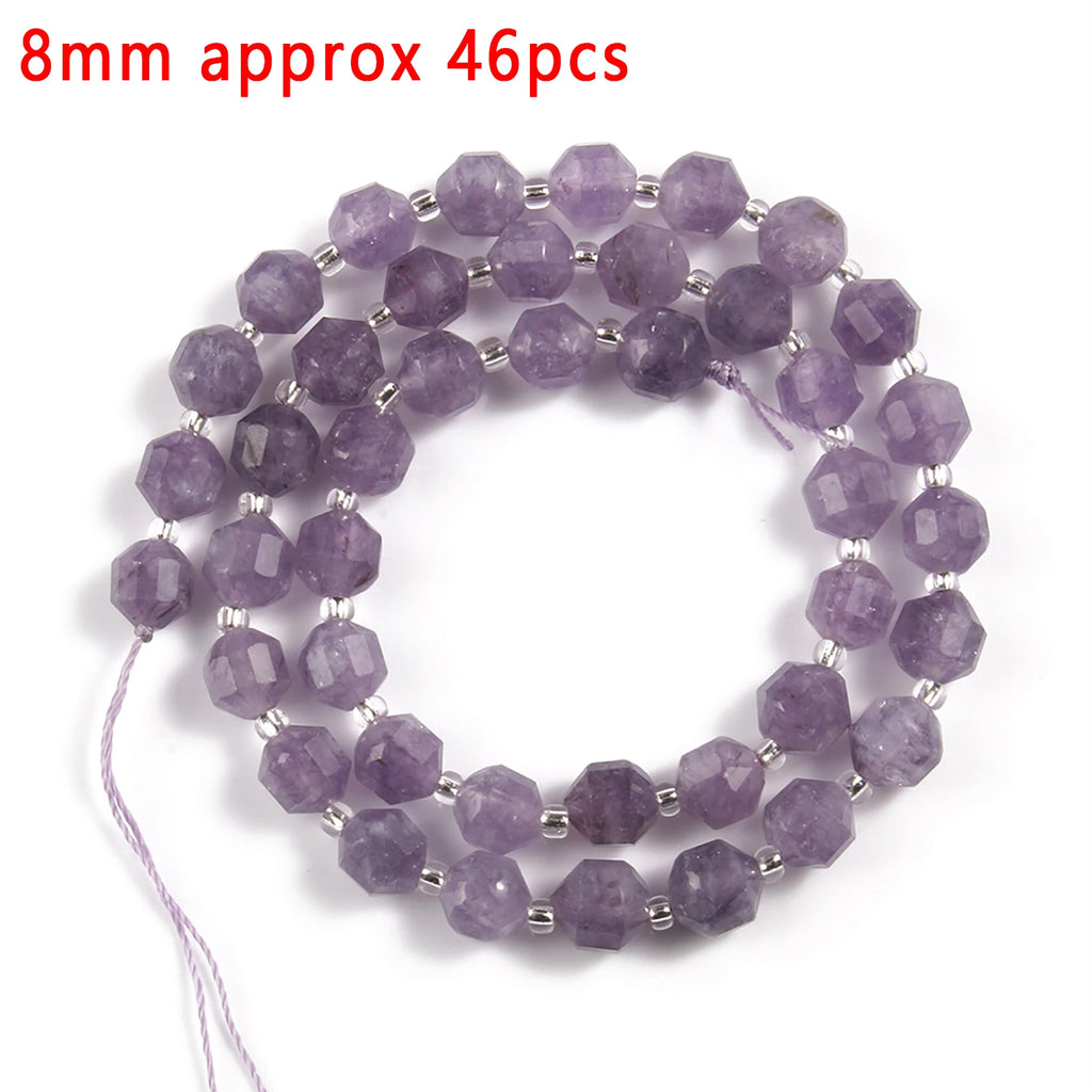 Stone Beads Purple Amethyst-Style Assorted Shapes for DIY Jewelry Making