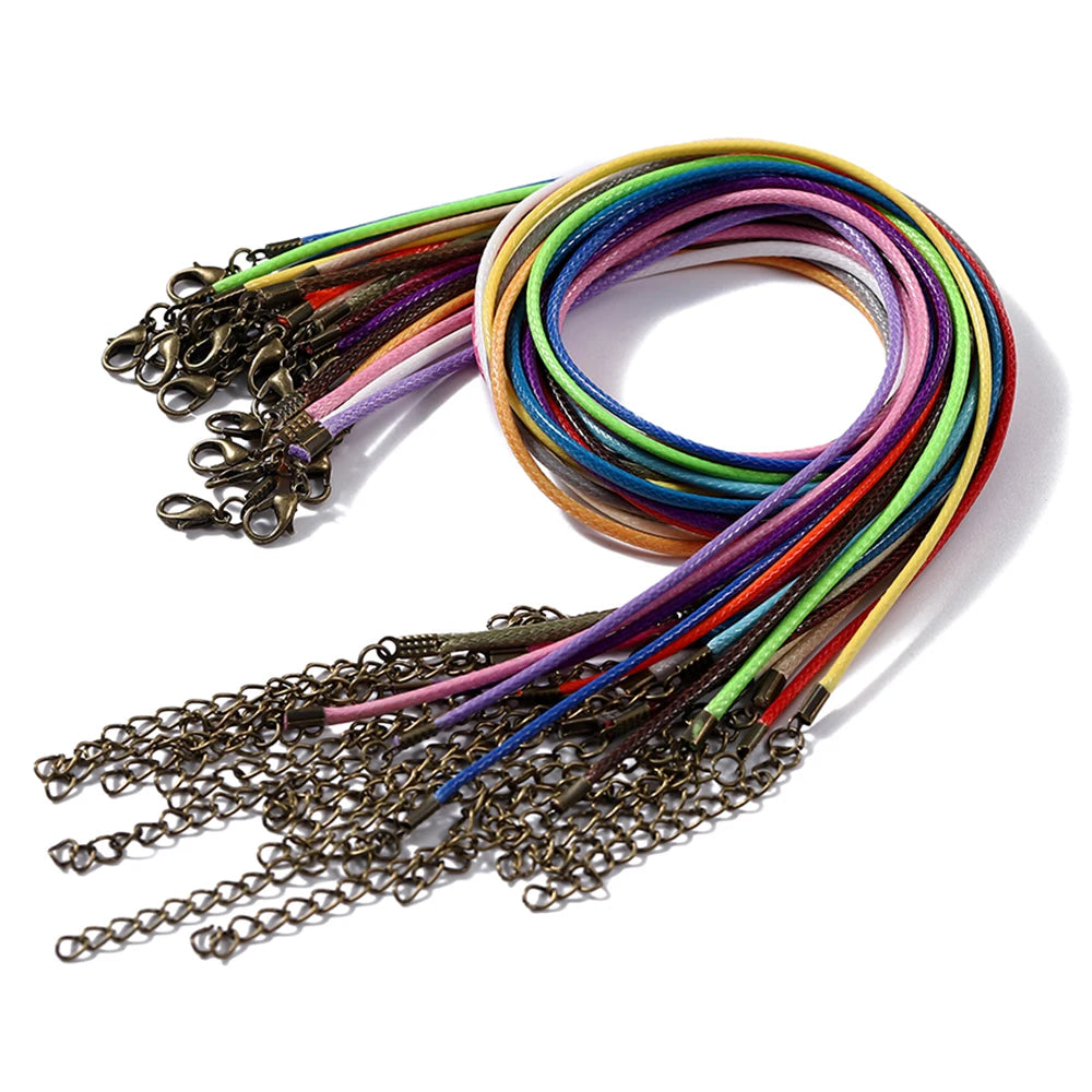 Necklace Cords Braided Leather Adjustable Clasp DIY Jewelry Making