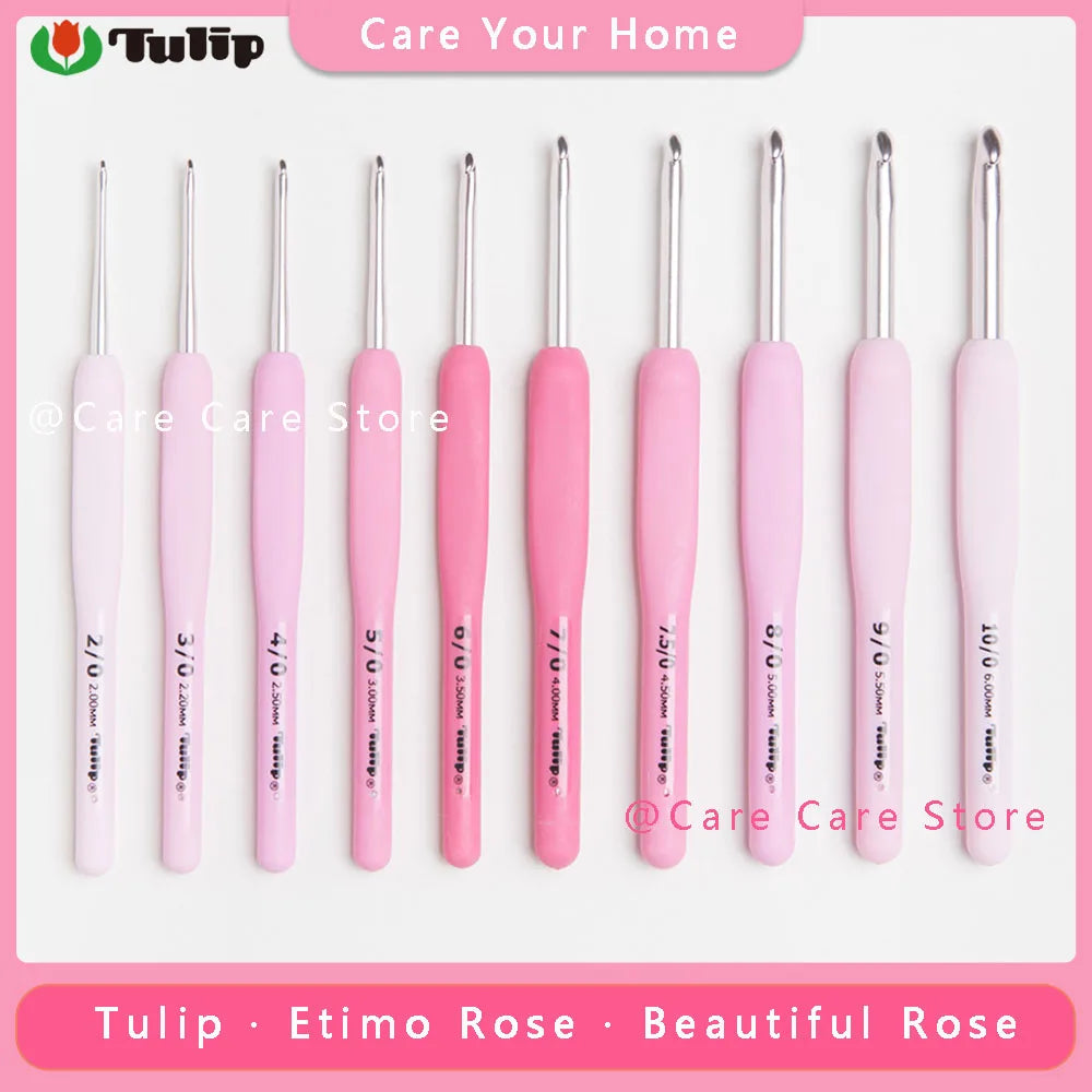 Crochet Hook, Tulip Etimo Rose for Handmade Yarn Crafts & Needlework
