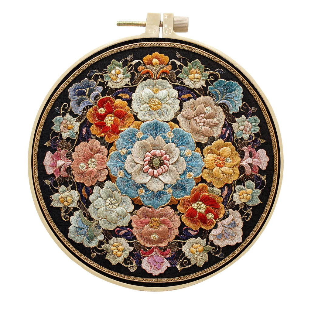 Embroidery Kit, Floral Patterns for Beginner Needlework & Handmade Crafts