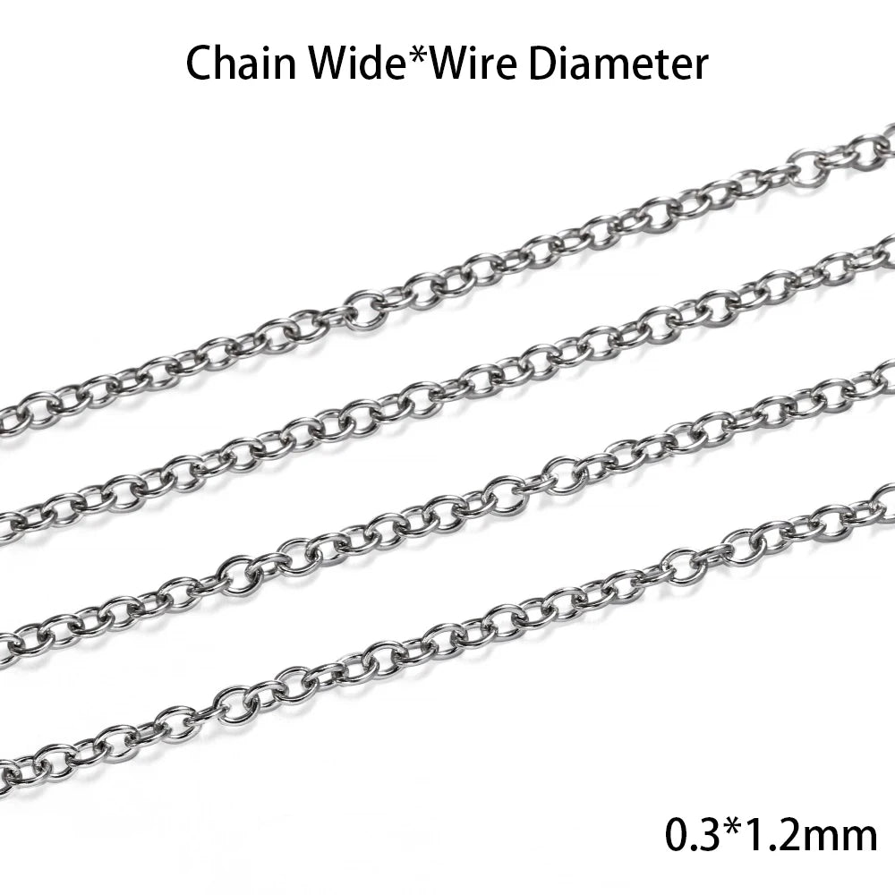 Jewelry Chains Stainless Steel Multi Styles Necklace Bracelet DIY Jewelry Making