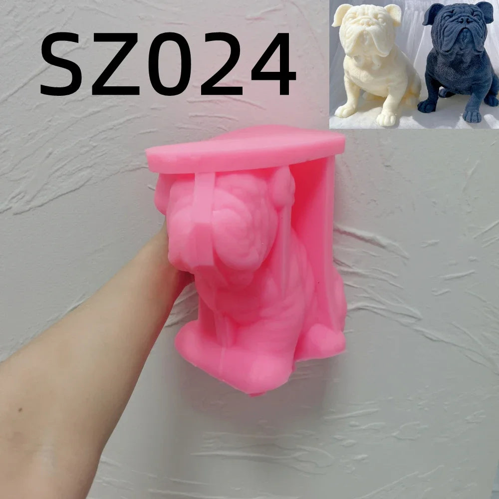 Dog Breed Candle Mold, 11 Styles — Puppy Silicone Mold, Soy Wax & Resin