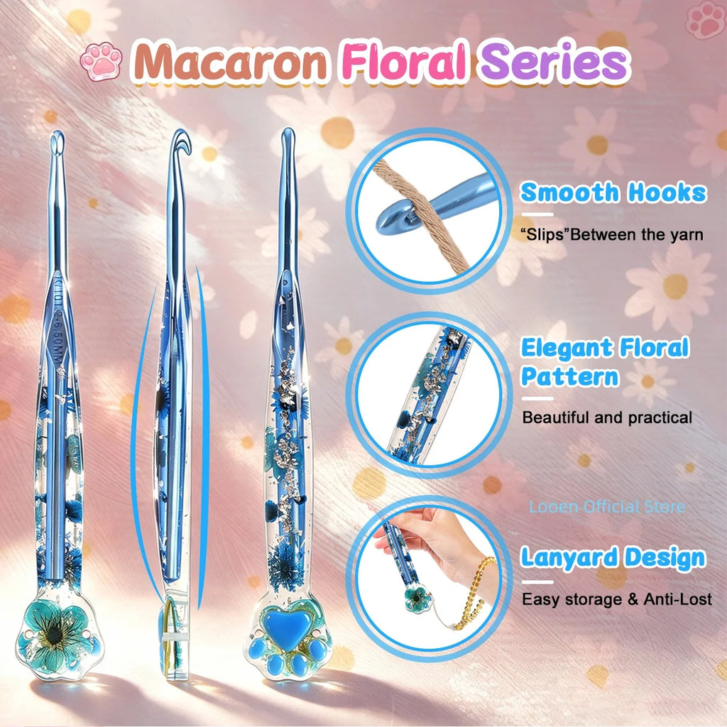 Crochet Hooks, Macaron Cat Paw Handles for Handmade Yarn & Craft Projects