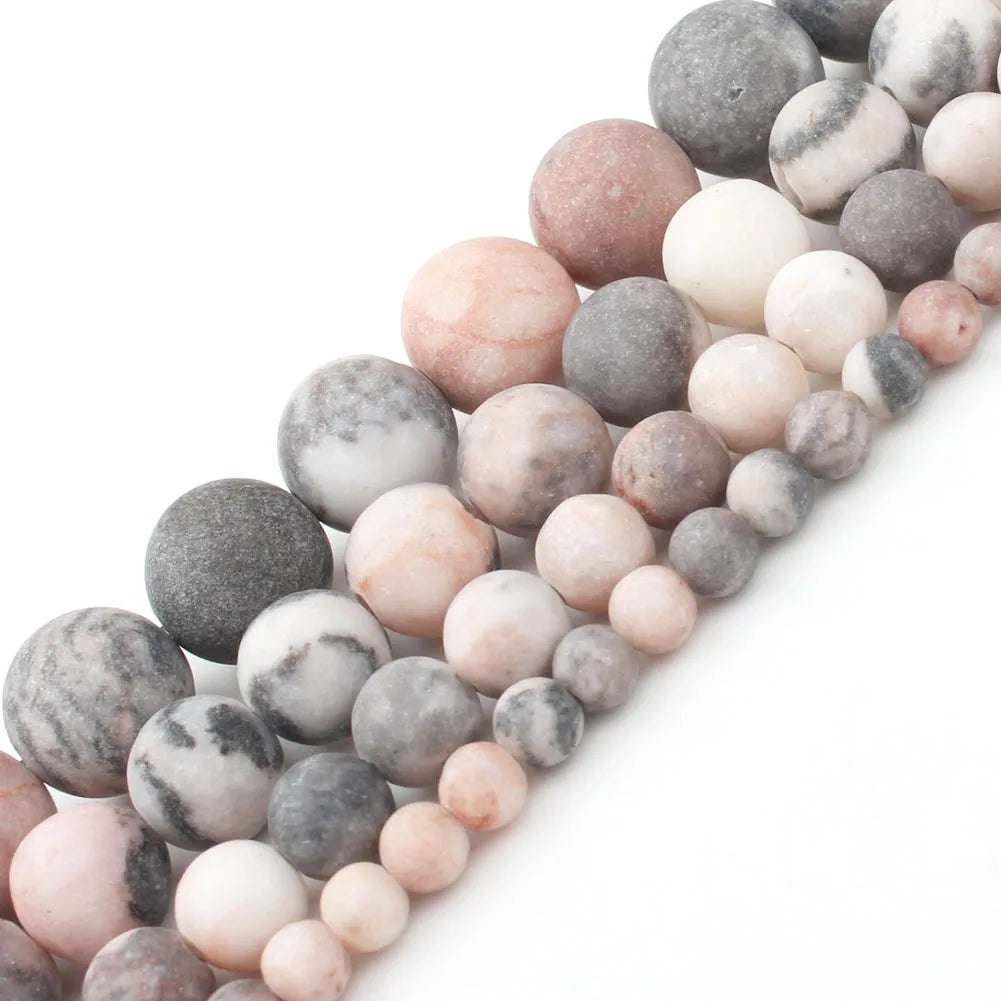 Stone Beads Round Black Lava Volcanic-Style for DIY Jewelry Making Craft Beads