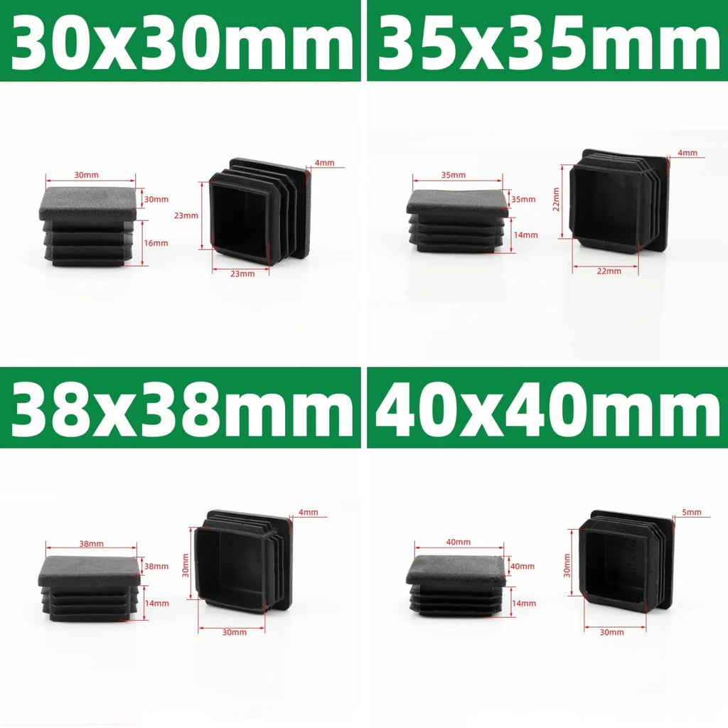 Black Square Oblong Plastic Pipe Premium Quality Replacement Accessory