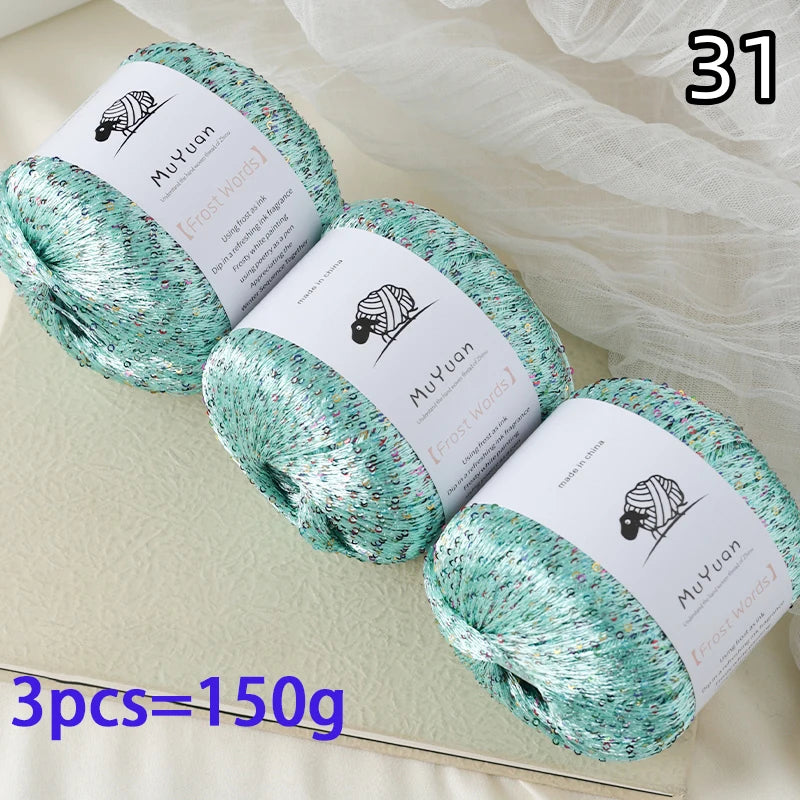 Yarn, Glitter Effect for Knitting Cushions, Bags, Hats & Decorative Crafts