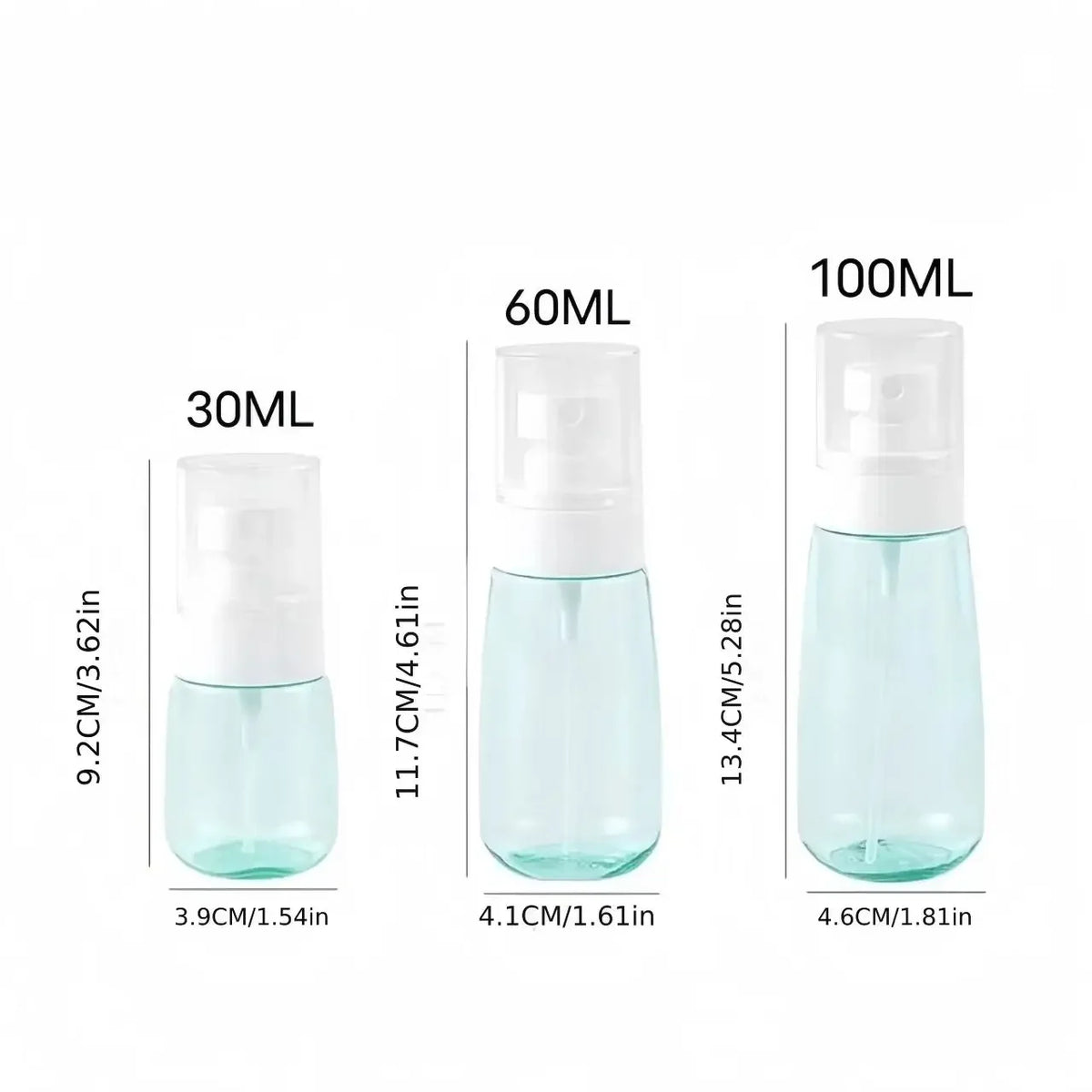 Spray Bottles Empty Refillable Fine Mist Travel Toiletry Containers