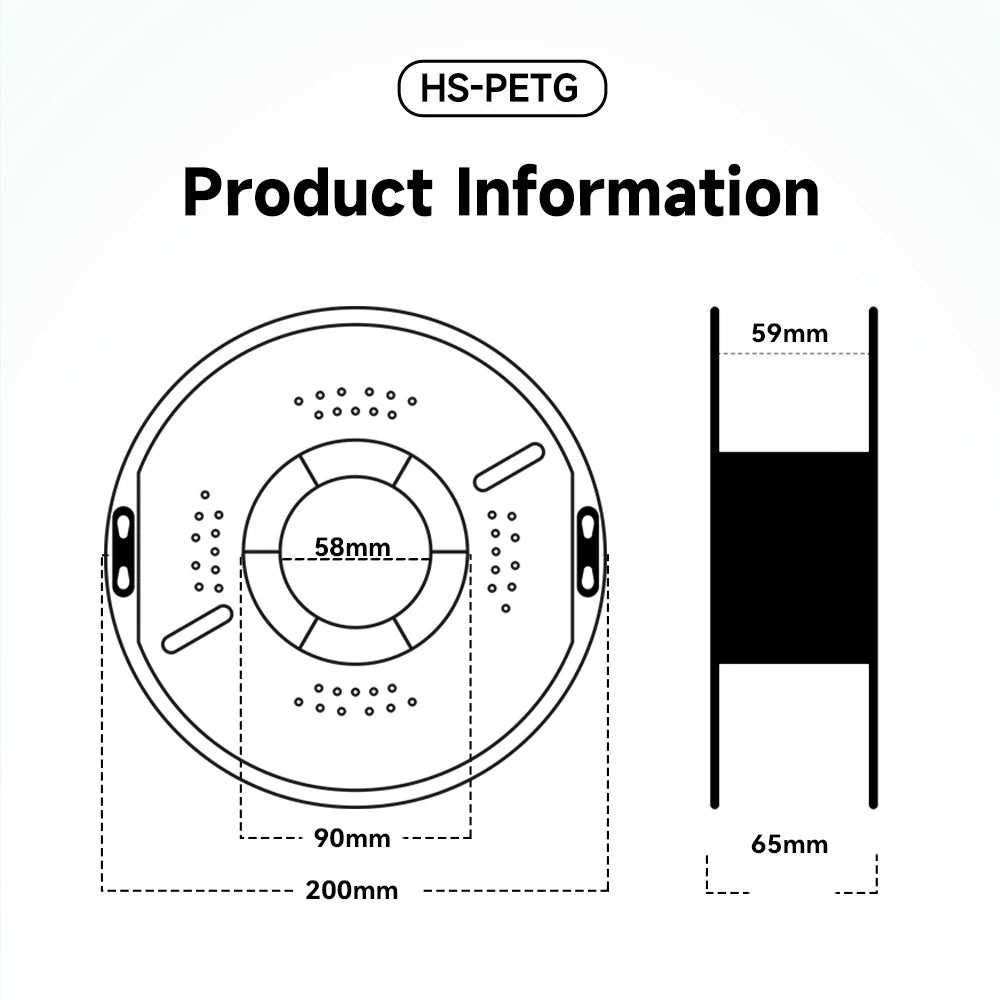 KINGROON 5/10KG Hyper PETG Filament, High Speed 3D Printer Filament,1kg/Spool (2.2lbs), 3D Printer Filament Good Toughness Non-Toxic