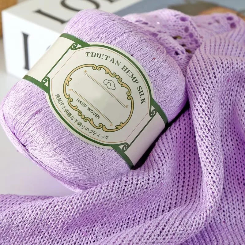 Yarn with Sequins for Openwork Crochet Shawls, Hats & Summer Knitwear