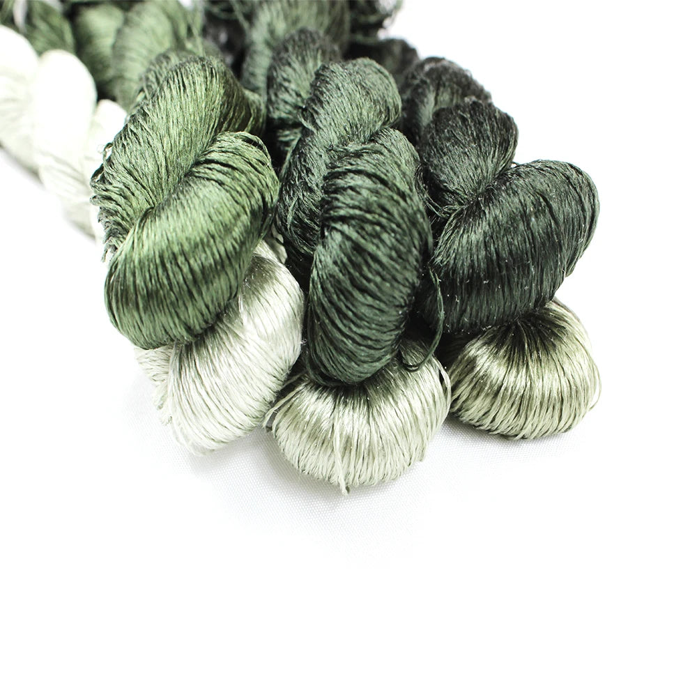 Embroidery Thread, Green Colors for Hand Embroidery & Cross-Stitch Crafts