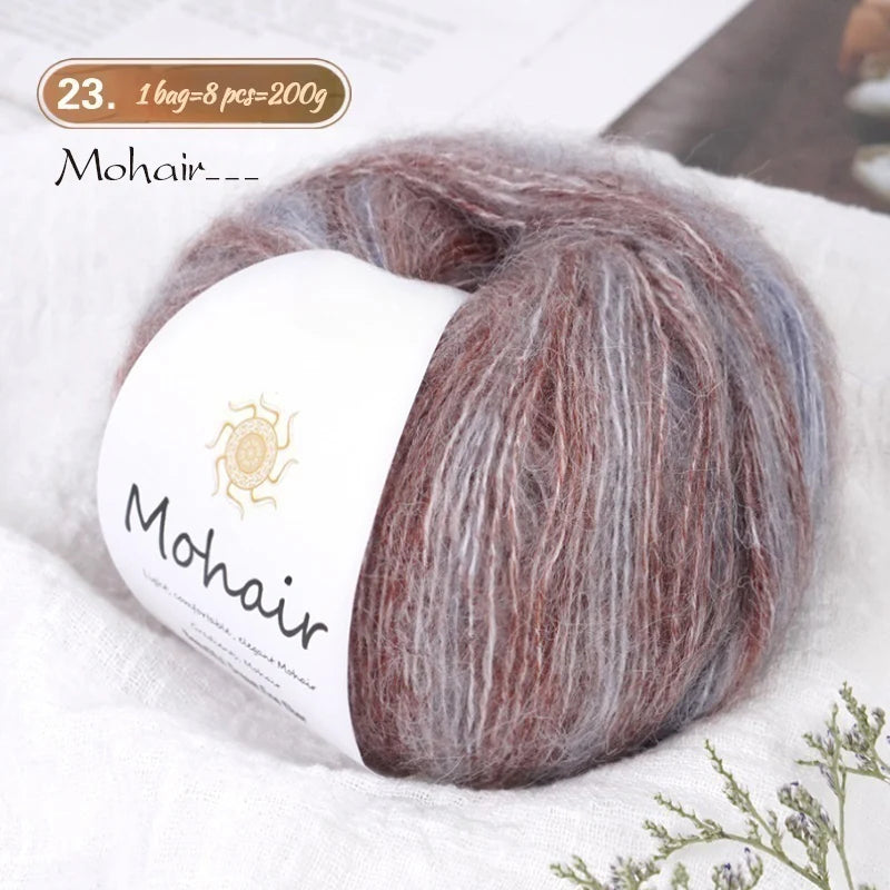 Yarn, Striped Gradient for Crochet Openwork Sweaters, Scarves & Shawls