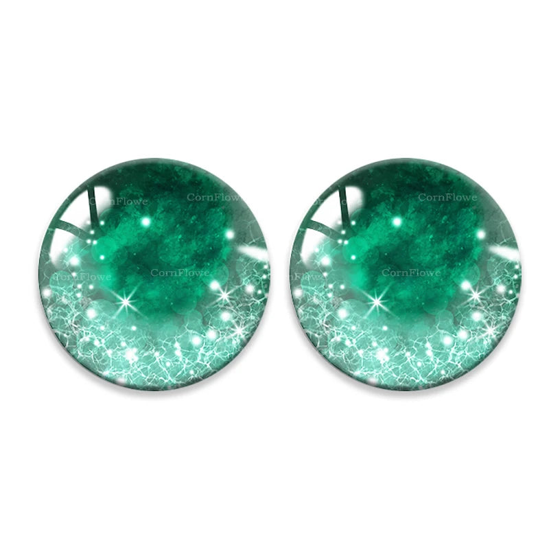 Doll Eyes Galaxy Glass Cabochons Dragon Cat Eye Flatback 8-25mm 20pcs BJD