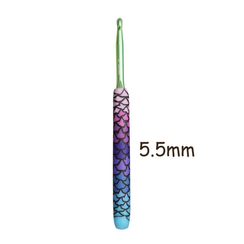 Crochet Hook, Purple Mermaid Handle for Handmade Yarn & Crochet Projects