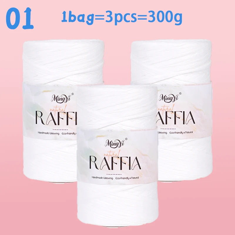 Yarn, Raffia-Style for Handmade Hats, Bags, Floor Mats & Storage Crafts