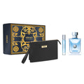 Versace Pour Homme 3 Pcs Set: 3.4 Eau De Toilette Spray + 0.34 Eau De Toilette Spray + Pouch