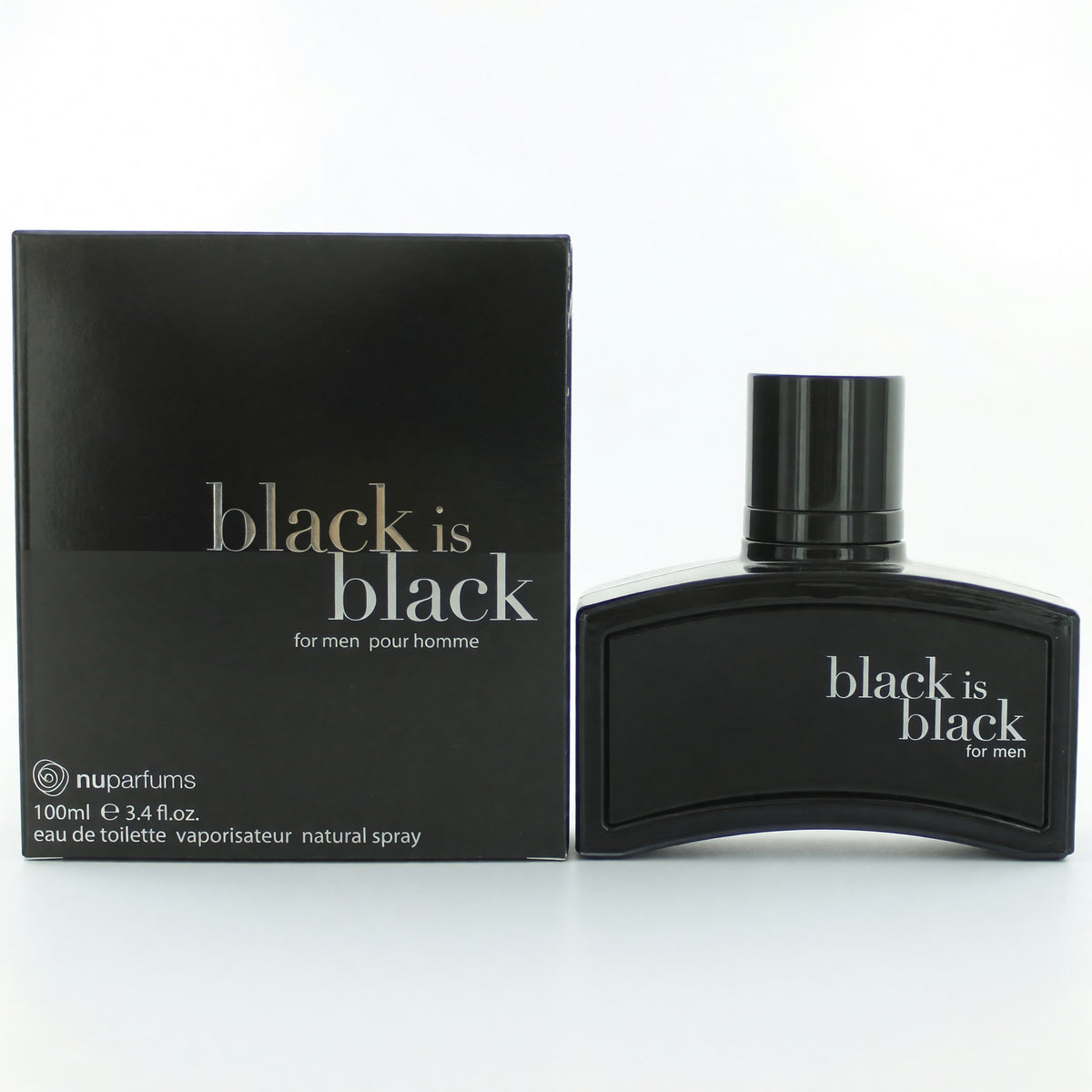 Nuparfums Black Is Black Eau de Toilette 3.4 oz Men's Cologne Fragrance Spray