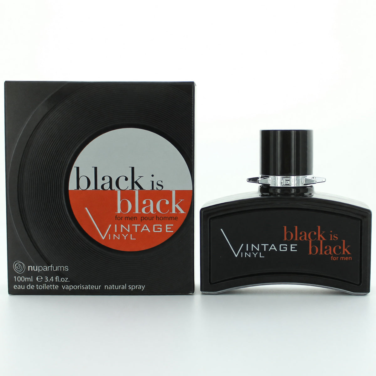 Nuparfums Black Is Black Vintage Vinyl Eau de Toilette 3.4 oz Men's Cologne