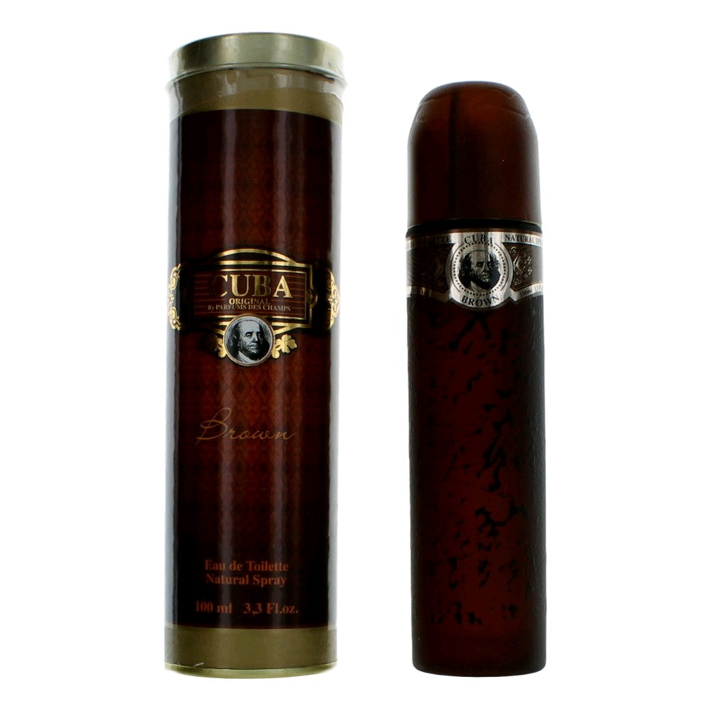 Cuba Brown Eau de Toilette 3.3 oz Men's Cologne Fragrance Spray