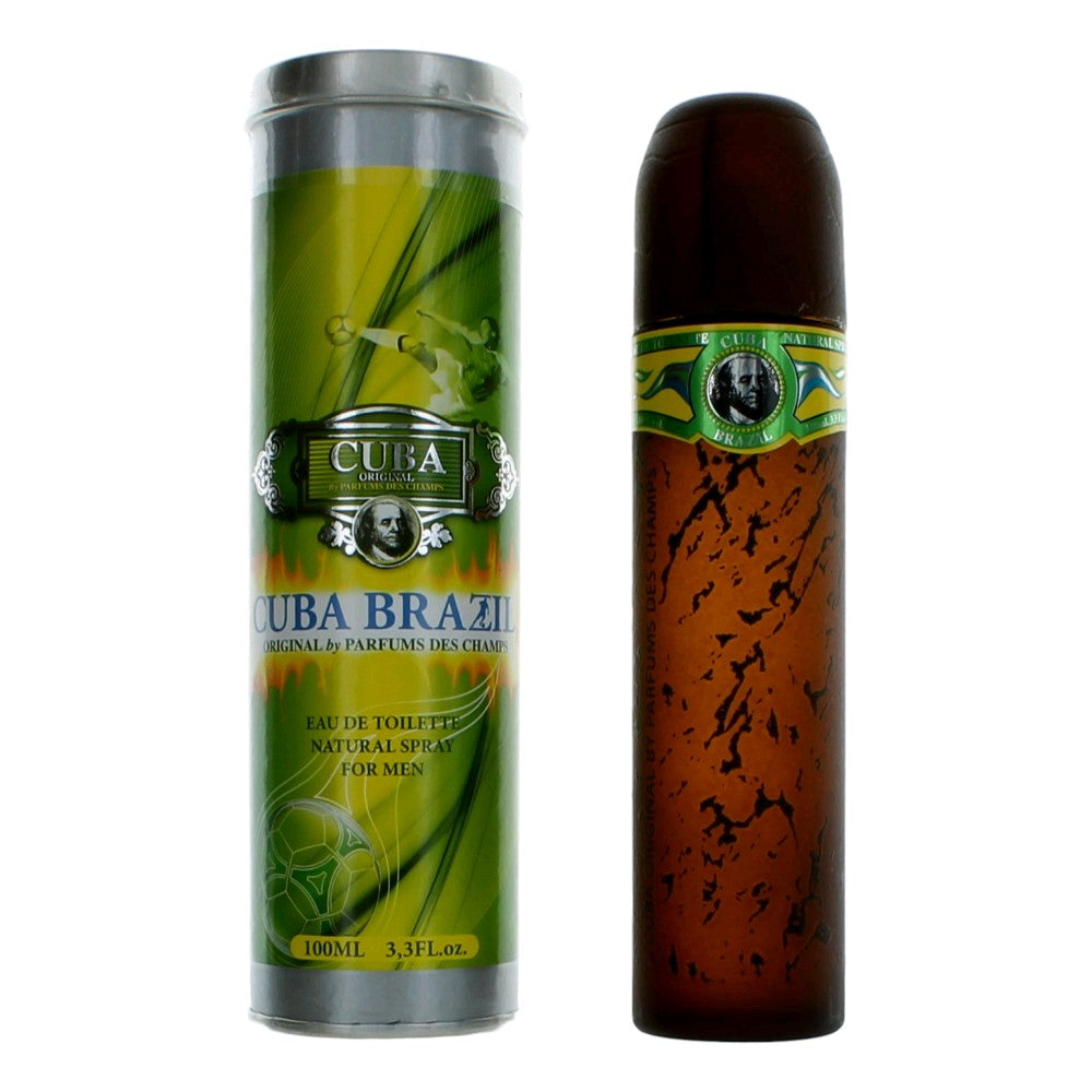 Cuba Brazil Eau de Toilette 3.3 oz Men's Cologne Fragrance Spray